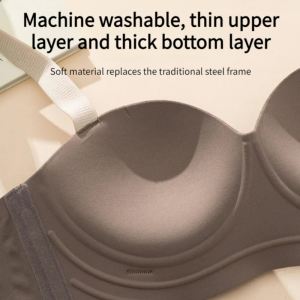 Letter Strap Half Cup Bra for All Seasons Women  Adult Small Bust  Soft Fabric  Focused Support