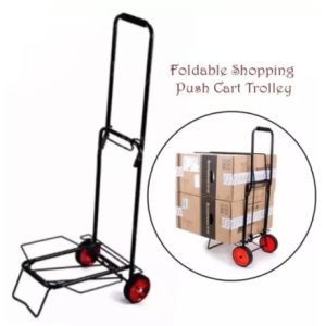 Foldable Shopping Push Cart Trolley - Medium