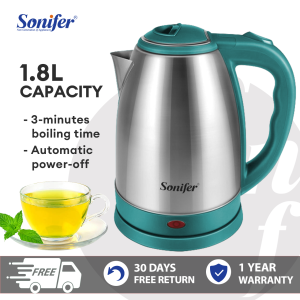 Sonifer Electric Kettle 1.8L 1500w High Power Fast Heating Home Safety Auto-Off water heater