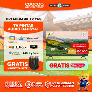 NEW COOCAA TV 60 inch Y65 - GOOGLE TV-4K UHD-Dolby Audio - Eye Care - HDR10 - Find Remote - (COOCAA 60Y65)