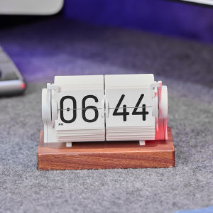 Creative Multifunctional Mechanical Flip Clock Desk Calendar Cute Alarm Clock