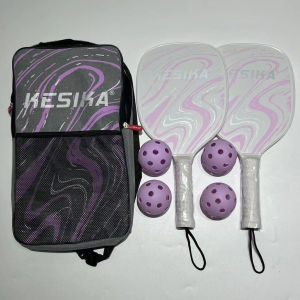 [SG stock Fast Shipping]Fiberglass Pickleball Paddles Set of 2 USAPA Approved Pickleball Racket 2 Pack Pickleball Racquet Comfort Grip Pickleball Kit Games Equipment with Balls Carry Bag 8EFG