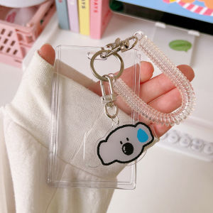 Tri-Town Pendant Acrylic Three-Inch Polaroid Photo Frame Girlfriend No Words Sweating Keychain Small Animal Couple Card Holder Birthday Gift