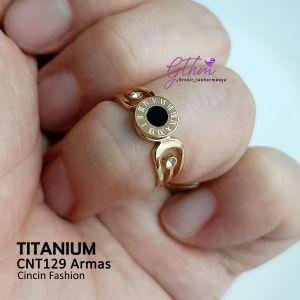 Cincin Armas Keren Ori Titanium Elegan Awet Anti Luntur Aman dipakai sehari-hari Model Stylish untuk anda yang berjiwa muda cocok dipakai pesta kondangan hari raya lebaran kado hadiah cnt129