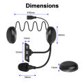 Bluetooth 5.2 Motorcycle Headset Wireless Handsfree Stereo Music Player With Mic Moto Headphone for Rider Earphone. 
