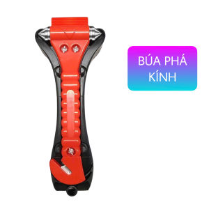 Bộ Dụng Cụ Cứu Hộ Ô Tô: Búa Phá Kính Thoát Hiểm - Bình Chữa Cháy Xịt Bọt Dập Lửa Mini 500ml/1000ml