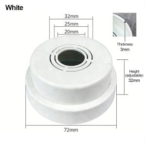 LONGB Non Removable Shower Faucet Cover Scalable ABS Faucet Decorative Cover Useful Adjustable Pipe Wall Covers Shower
