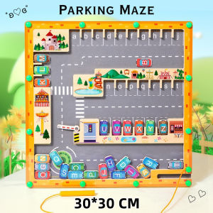 Huruf Classification Maze - Mainan Sortir Warna Alfabet Berhitung Magnetic - Magnetic Board Wooden Education Toy Mainan Edukasi Anak Kado Kayu