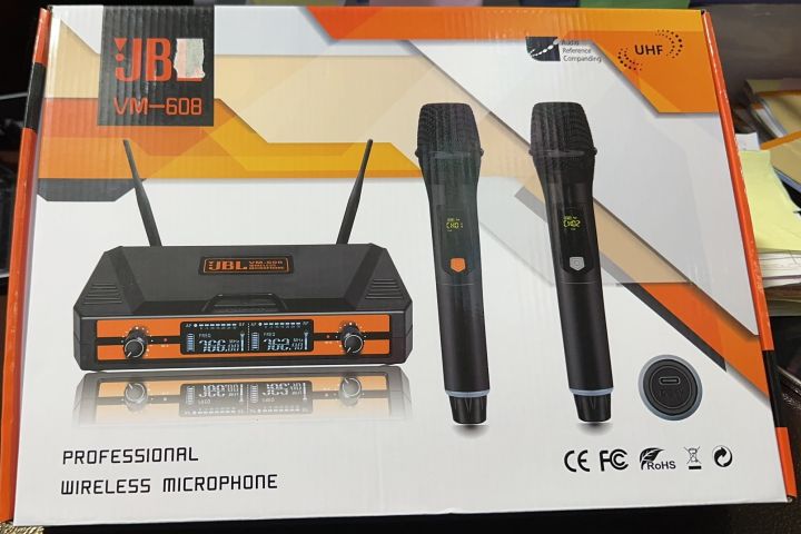 Chargeable Harman Wireless Microphone VM-608 Wireless Microphone UHF20m ...
