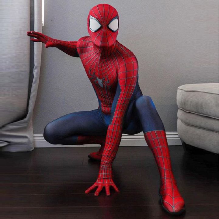 Costume Spider-Man Uomo - Tuta Zentai Body Cosplay Halloween - Tessuto Milk Silk - 5