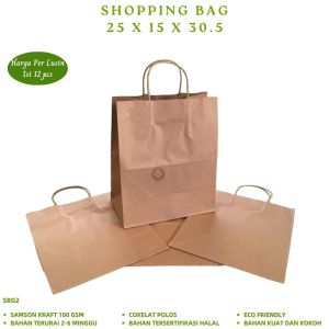 Shopping Bag Paper Bag 25X15X30.5 (Isi 12 Pcs-S.BG2)
