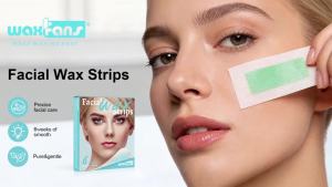 Waxfans 52PCS Wax Strips for Face Eyebrow Wax Strips for Hair Removal Waxing Kit for Womens LipChinBikiniUnderarmsLegsCejas 56ct Face Wax Strips with 4 Post-wax Oil (Blue)