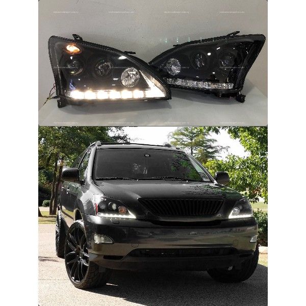 Toyota Harrier ACU30 Head Lamp Projector DRL Led 100% Taiwan 2004 2005 ...