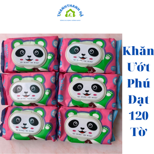 [Mẫu Mới] Khăn ướt phú đạt 120 tờ  không mùi an toàn cho bé