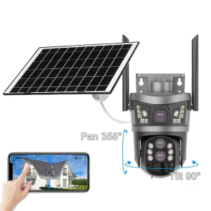 V380 Pro 6K 12MP 3 Lens 3 Screen Solar Camera Wireless WIFI 360 CCTV Outdoor Waterproof Night Vision