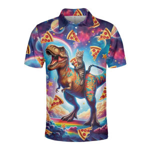 Cartoon cute cat 3D printed polo shirts for men clothes feline  unicorn short sleeve Harajuku fashion funny animal kids tops