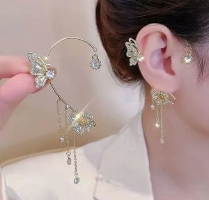 Butterfly tassel earrings