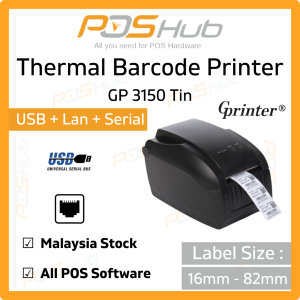 Gprinter T3150 Thermal Label Sticker Printer USB+LAN+Serial