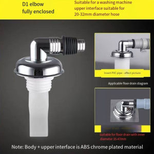 High-Quality Stainless Steel Semi-Closed Floor Drain Elbow with Clamps for Washing Machine and Sink