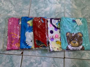 paket mix combo harga grosir kaos atasan oblong anak wanita / pakaian t-shirt distro anak cewe ( isi 5 pc )