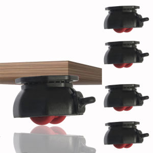 【SG Stock】Adhesive Caster Wheels with Brake 360° Swivel Heavy Duty for Furniture & Plant Pots