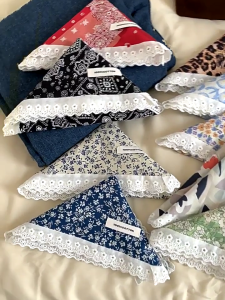 Floral Bandana Headscarf Flower Cottagecore Headwear for Outdoor Floral Pattern Creative Cottagecore Hair Scarf