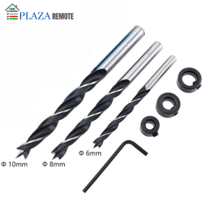 MATA BOR JIG DOWEL PELUBANG KAYU SET 6 8 10MM + STOPPER KEDALAMAN 7IN1