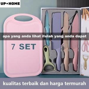 UPHOME Pisau Set Lengkap: Pisau Dapur Set 7 in 1 Bahan Stainless Steel