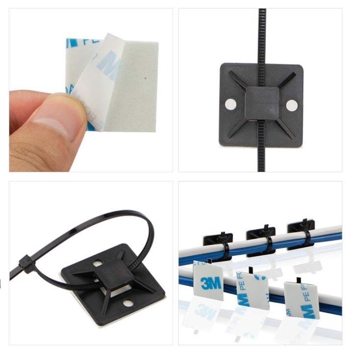Cable Tie Mount Base 3M Foam Self Adhesive Wire Tie Mount 20mm 25mm Cable Tie Mount Base 3M Foam Self Adhesive Wire Tie Mount 20mm 25mm