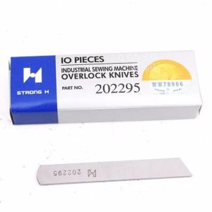 Dao trên 201121A và dao dưới 202295 dùng cho máy vắt sổ Pegasus jack sirubar bruce... nhãn hiệu Strong H