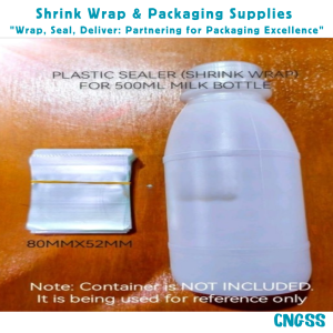 200pcs Shrink Wrap Plastic Packaging Shrinkable Plastic Sealer Film for Bottle Container 500ml