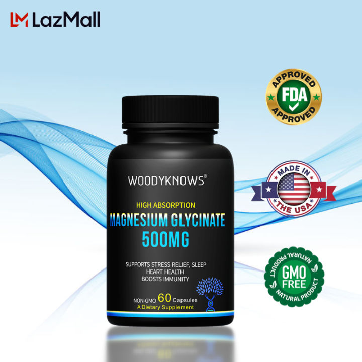 Magnesium Glycinate, Dietary Supplement, Supports Muscles, Heart