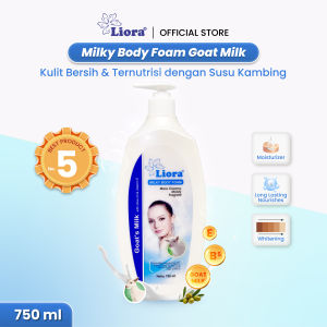 LIORA Milky Body Foam (Goat’s Milk) - 750ML | Sabun Cair Dengan Kandungan Susu