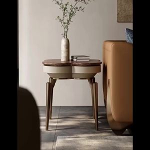 North America Black Walnut Side Table Solid Wood Tea Table Light Luxury Corner Table Solid Wood Paint Small Coffee Table Sofa Side Table Side Table Modern