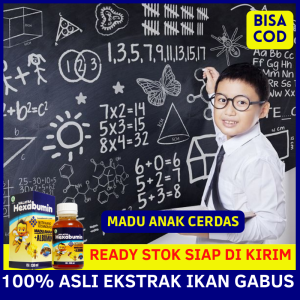 Madu untuk Anak Cerdas Nutrisi Pencerdas Otak Anak Vitamin Otak Pintar & Cerdas Penambah Daya Ingat Anak Meningkatkan Kecerdasan Madu Anak Pintar dengan Hexabumin