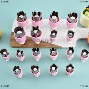 [COD] FUSHI0 Khuôn Nướng Vui Vẻ Chức Năng Rau Cutter Hình Dạng Thép Không Gỉ Press-Type Mini Cookie Cutter Cho Trẻ Em
