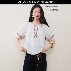Giordano Women Women Round Neck Shirt Free Shipping 18346810