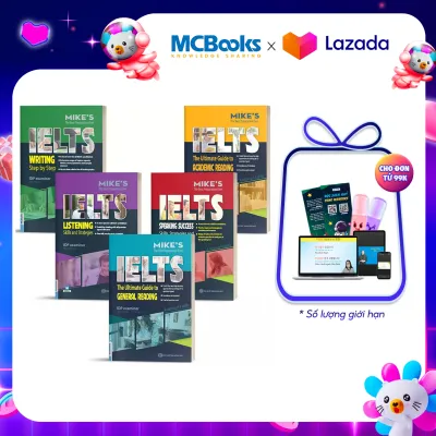 Combo Ielts Mikes (Writing Reading Speaking Listening) - Học Kèm App Online