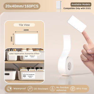 NIIMBOT D101 White Label Paper Price Bar Code Name Size Waterproof Use for School