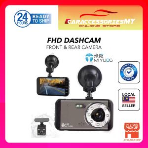 Dual Dash car cam Fordayo FHD 1080P Camera Front and Rear with Night Vision2 Channel 310° Wide Angle Lens 4” INCH