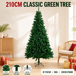 Christmas Tree 2FT-8FT Festive Party Christmas Decorations for Home Green Pine X-Mas Tree