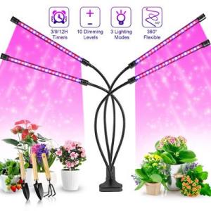 LED Plant Grow Light Timer Phyto Lamp Plants Full Spectrum Dimmable Clip Desk Lamp USB With Control For Indoor Plant Vegetable Seedings