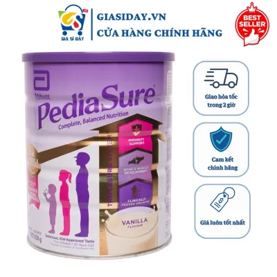 (HSD 9.2027) Sữa PediaSure Úc Nắp Tím Vị Vani - Sữa Bột Công Thức 850G