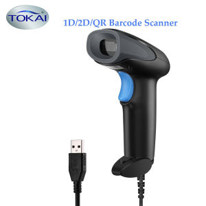 TOKAI เครื่องสแกนเนอร์อ่าน 1D&2D QR Code สแกนบาร์โค้ดมีสาย Barcode Scanner WD-682X ความเร็ว 300 ครั้ง/วินาที ความละเอียด 4 mil  เซ็นเซอร์ CMOS เชื่อมต่อสาย USB/RS232