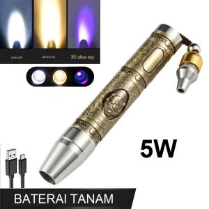SENTER TURBO / senter 3 warna senter nitecore gem8 UV ungu putih kuning senter detektor senter uang palsu / Flashlight TURBO BERGARANSI