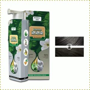 [Cover Gray Hair]Plant Bubble Hair Dye Shampoo/Bubble Hair Color Cream For Lazy People No Blend Need/Non-irritating Easy Color Hair Herbal Extracts Herlthy Dye Shampoo/ Mild Hair Dye Plant Essence Hair Coloring Cream 植物染发膏