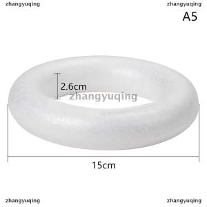 [COD] zhangyuqing White Round Polystyrene Foam Ring For Christmas Crafts DIY Handmade Wreath Wedding Holidays Home Party Decoration