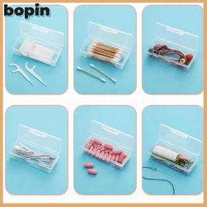 Bopin กล่องยาแบบพกพาสำหรับเดินทางกล่องใส่สำลีกล่องใส่เครื่องประดับไหมขัดฟันกันฝุ่นกล่องเครื่องประดับ