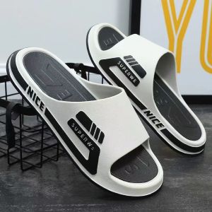 I know Mens Summer Casual Sandals - Comfortable Non-Slip Thick Sole Slippers for Home Bathroom and Outdoor Use