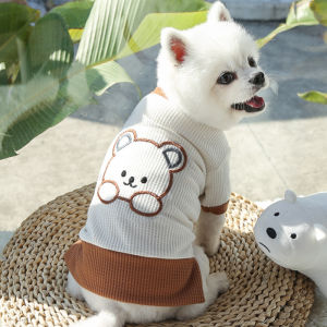 Couple Pet Clothes Cute Bear Dog Dress for Shih Tzu Puppy Tshirt Cat Costume Dog Skirt